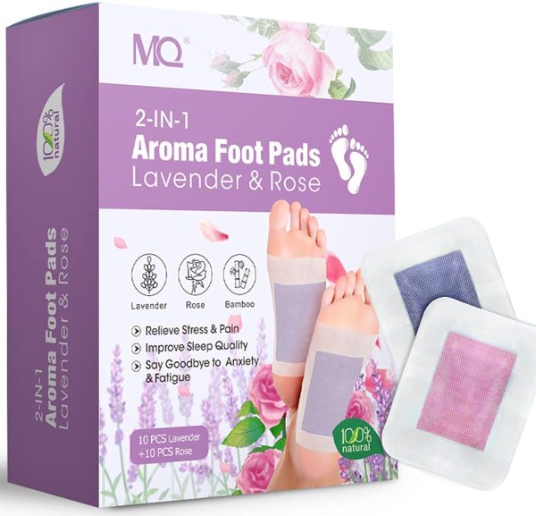 Detox Foot Patch Health Care ??2-in-1 Aroma All-Natural Bamboo Detox Foot Pads to Remove Body Toxins??10 PCS Lavender + 10 PCS Rose?? - Image 6