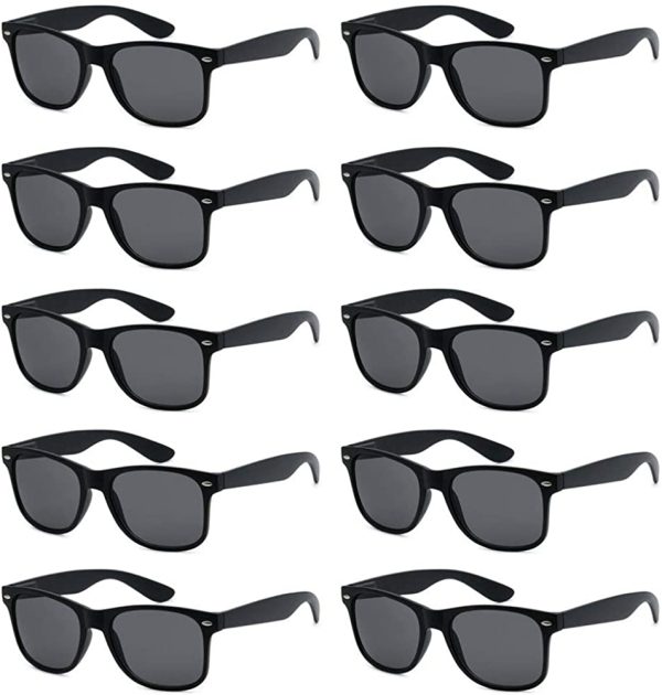 Vintage 80's Retro Neon Sunglasses Bulk Party Glasses Adult Kids Party Sunglasses Pack,10Pcs - Image 3