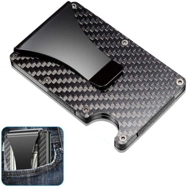 Carbon Fiber RFID Wallet/Money Clip/Wallet for Men Credit Card Holder - Image 5