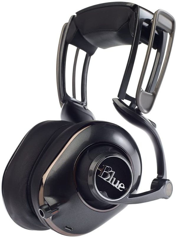 Blue Microphones Mo-Fi Powered High-Fidelity Headphones with Integrated Audiophile Amplifier, Dark Grey