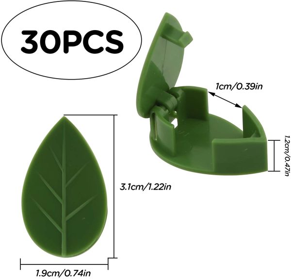 SAVITA 30PCS Plant Climbing Wall Fixture Clips Self-Adhesive Plant Wall Fixer Clip Invisible Leaf Shaped Vines Holder for Home Decoration and Wire Fixing Cable Organizer - Image 3