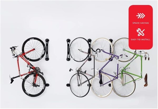 Steadyrack Bike Rack - Wall Mounted Bike Storage Solution for Your Home, Garage or Commercial Application. Easy Install. Swings 180 Degrees for More Floor Space