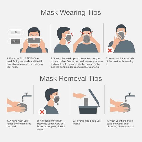 [50 PACK] Black Disposable Face Mask - Ships from Canada - Breathable Facemask with Adjustable Nose Clip - Image 3