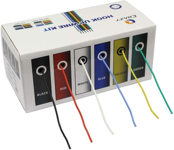 CBAZY??Hook up Wire Kit (Stranded Wire Kit) 18 Gauge Flexible Silicone Rubber Electric Wire 6 Colors 16.4 feet Each 18 AWG