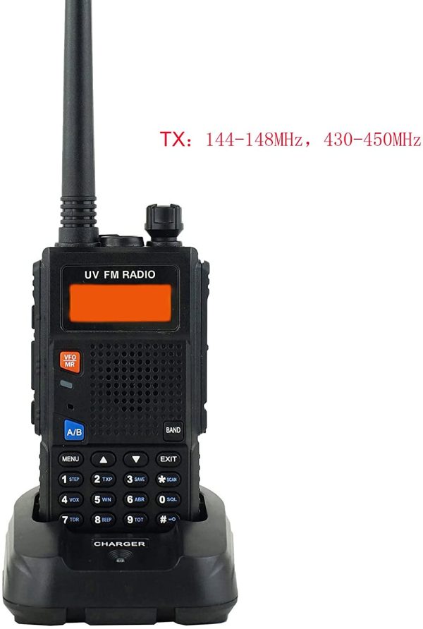 UV 52X 8W Ham Radio Handheld with 1800mAh Rechargeable Battery Dual Band 144-148/430-450MHz - Image 4