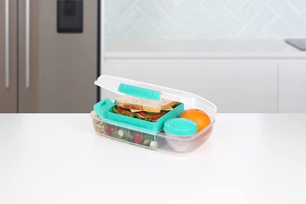 to Go Collection Bento Box, Clear with Assorted Colors - Image 8