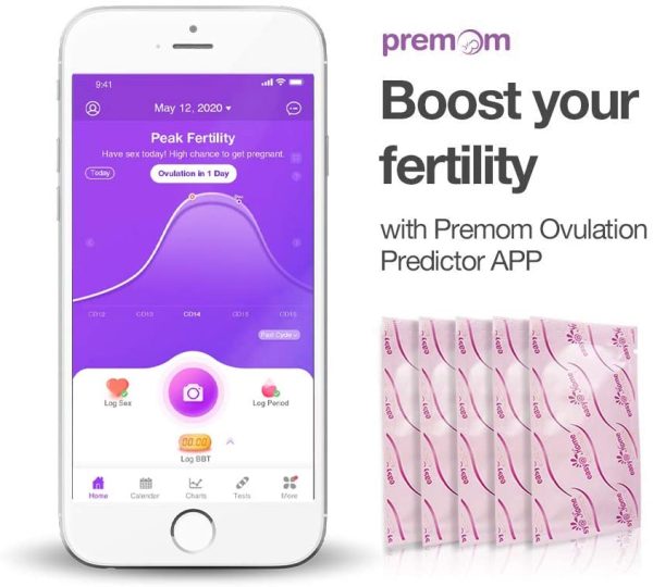 Easy@Home Pregnancy Test Strips Early Detection Pregnancy Strips-20 HCG Tests Pregnancy Tests Bulk - Accurate Sensitive Easy Use at Home Urine Fertility Test | Powered by Premom APP - Image 7