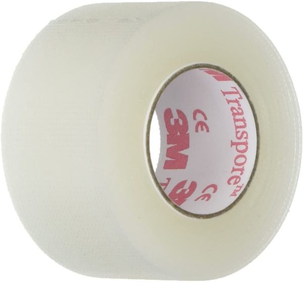 3M Transpore Clear Plastic Tape, 1 X 10 Yards, 1 Roll