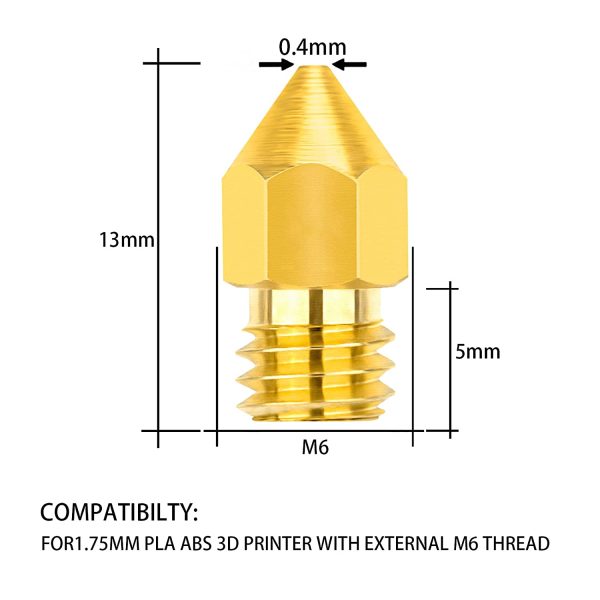 LUTER 24PCS MK8 Extruder Nozzles 3D Printer Nozzles 0.2mm, 0.3mm, 0.4mm, 0.5mm, 0.6mm, 0.8mm, 1.0mm with Free Storage Box for Makerbot Creality CR-10 Ender 3 5 - Image 6