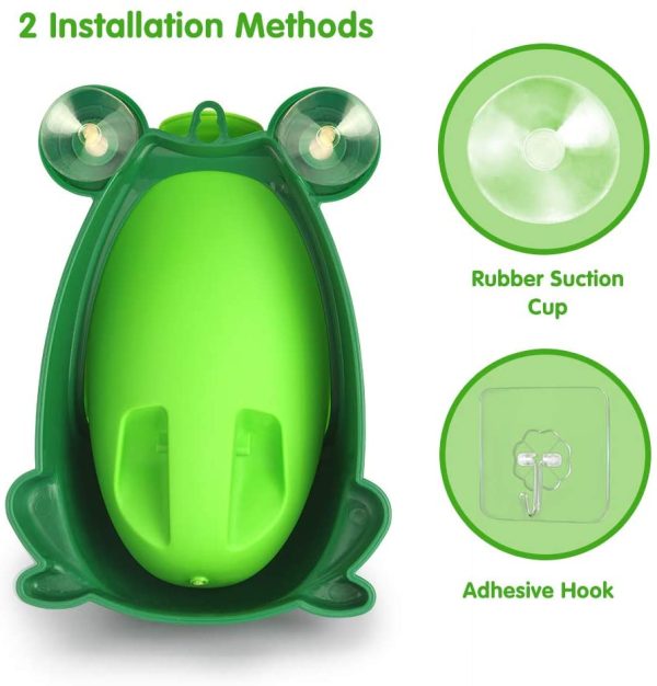 AOMOMO Frog Potty Training Urinal for Toddler Boys Toilet with Funny Aiming Target Green - Image 2