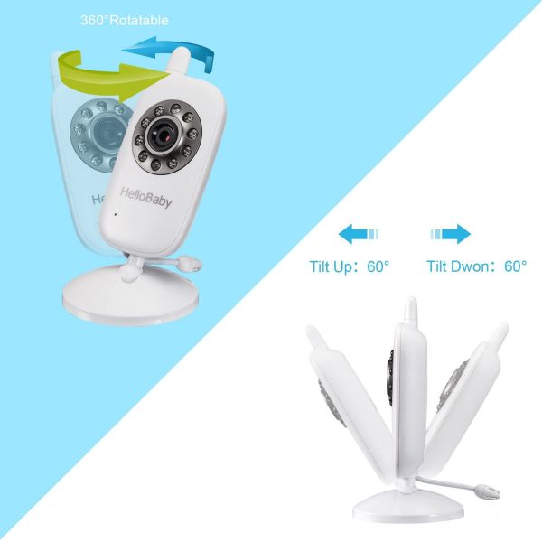 3.2 inch Video Baby Monitor with Night Vision & Temperature Sensor Two Way Talkback System - Image 5