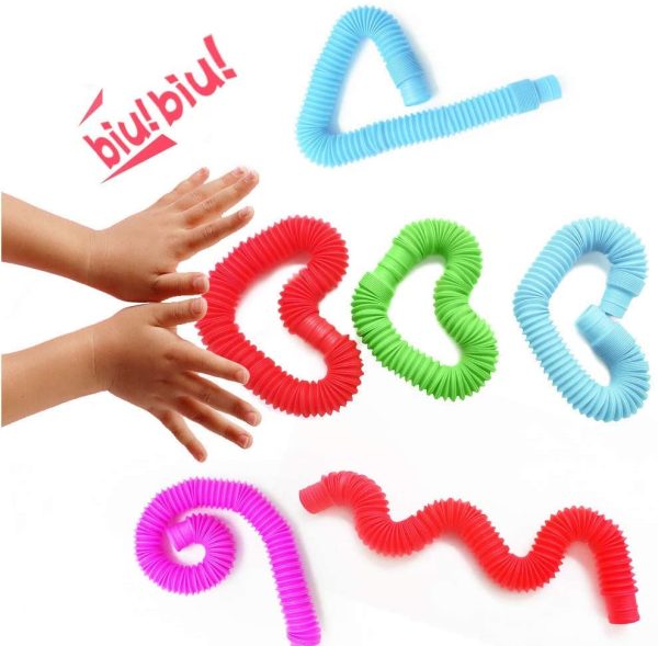 Fidget Pop Tube Toys for Kids and Adults,Pop Multi-Color Tubes Sensory Toy -  Pack - Image 6