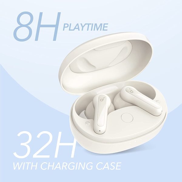 by Anker Life P2 Mini True Wireless Earbuds, 10mm Drivers with Big Bass, Custom EQ, Bluetooth 5.2, 32H Playtime, USB-C for Fast Charging, Tiny Size for Commute, Work (White) - Image 5