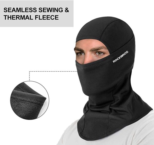 ROCKBROS Men's Balaclava Windproof Ski Mask Cold Weather Balaclava Mask Winter Thermal Hood for Skiing Cycling Helmet