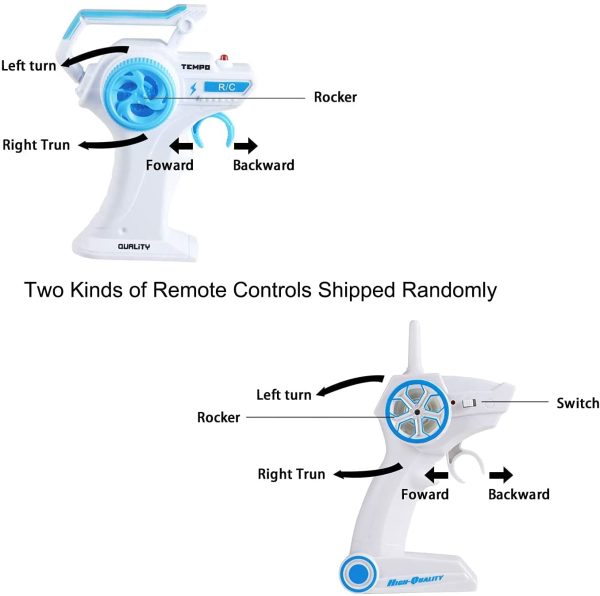 Remote Control Boat for Pools,12+ mph RC Boat with 2 Rechargeable Battery, 2.4 GHz Pool Boat Toys for Kids (Only Works in Water,Two Kinds of Remote Controls Shipped Randomly) - Image 5