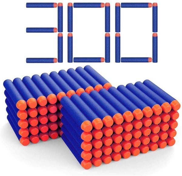 300 Foam Bullets Refill Dart Pack for nerf Gun Bullets for N-Strike Elite Blasters Nerf Guns Standard Size Refill Nerf Darts Pack, Foam Bullets for Nerf N-Strike Elite Series Blasters Kid Toy Gun Blue - Image 8