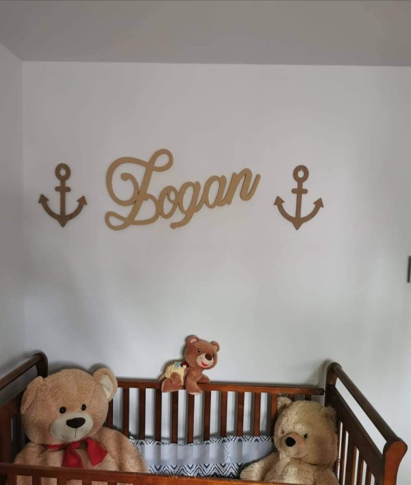 Wood Name Sign- Nursery Name Sign- Wood letter, Numbers- Personalized name baby- Prénom personnalisé en bois, Lettrage bois- Déco chambre bébé - Image 7