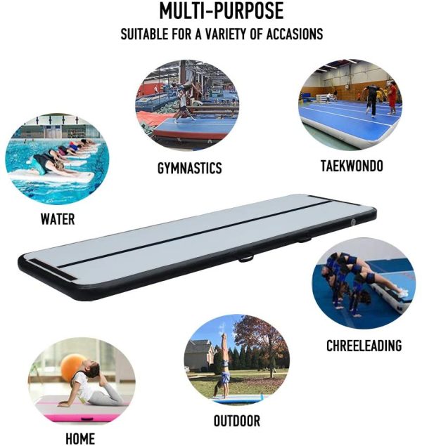 AKSPORT 10ft 13ft 16ft 20ft Air Track Tumbling Mat for Gymnastics Inflatable Airtrack Floor Mats with Electric Air Pump for Home Use Cheerleading Training - Image 5