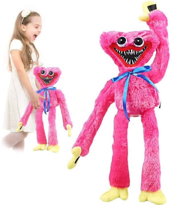 Huggy Wuggy Plush Toy, Blue Scary and Funny Plush Doll, Horror Game Doll Monster Doll Toy Gifts for Fans and Friends Beautifully Plush Doll Gifts 15.7 in (Pink) - Image 5