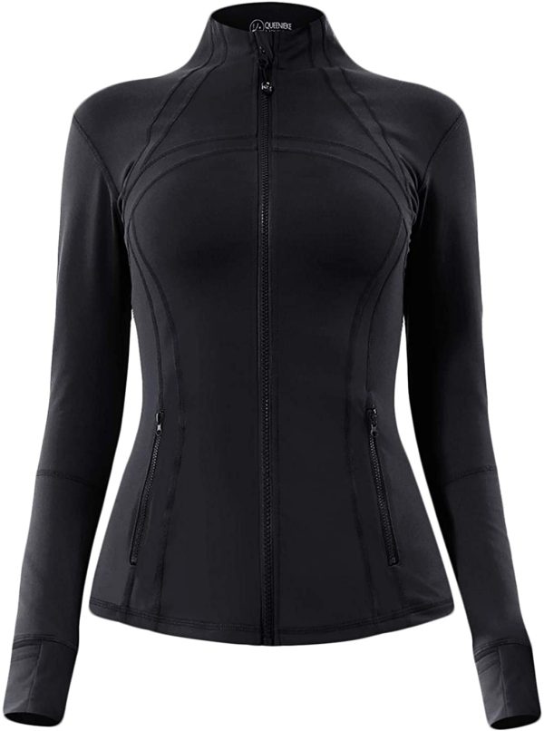 QUEENIEKE Women's Sports Jacket Running Slim Fit Jacket Cottony-Soft Handfeel 60927 - Image 4