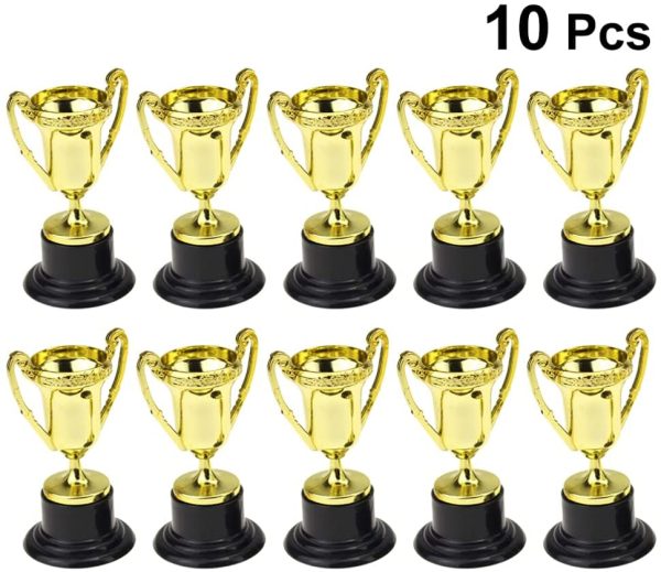 ifundom Gold Award Trophy Cups 3. 34 First Place Winner Award Trophies Bulk Pack of 10 for Kids and Adults- Perfect to Reward Those Who Have Achieved - Image 7