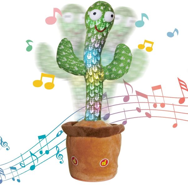 120 Songs Dancing Cactus, 13''/33cm Green Cactus  Toy Electric Singing /Talking/Repeats What You say Cactus Toy for Kids Birthday,Christmas,Party Gift - Image 6