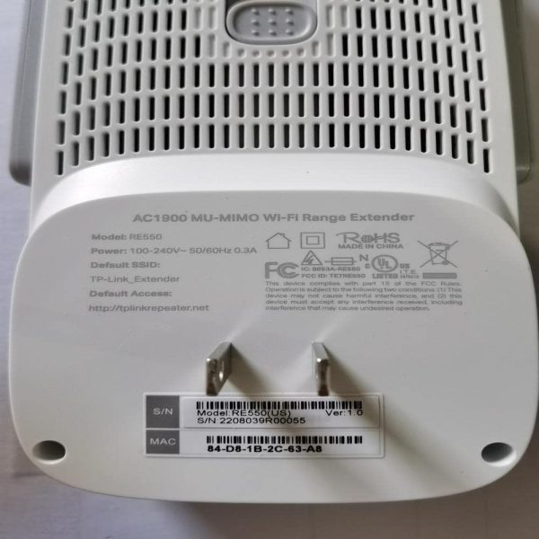 AC1900 WiFi Extender RE550 - Covers up to 2,800 Sq.ft and 35 Devices, Up to 1900Mbps, Dual Band WiFi Repeater, Internet Booster, Gigabit Port, OneMesh Compatible - Image 8