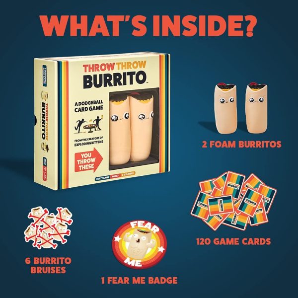 Throw Throw Burrito by Exploding Kittens - A Dodgeball Card Game - Family-Friendly Party Games - Card Games for Adults, Teens & Kids - 2-6 Players - Image 7