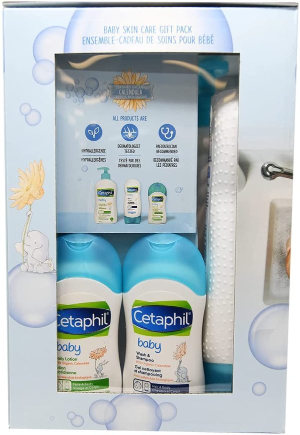 Cetaphil Baby Gift Pack - Baby Skincare Essentials - Paraben, Colourant and Mineral Oil Free, 3 Count (Pack of 1)