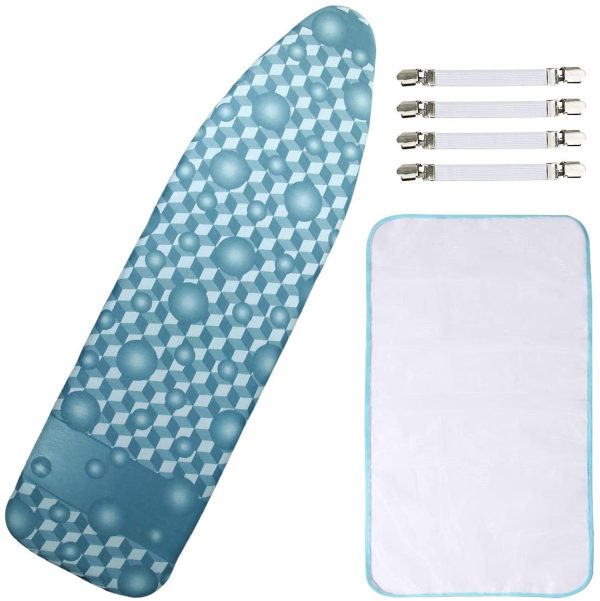 Dalykate 15x54 Ironing Board Cover and Pad with Scorch and Stain Resistant Thick Padding Elastic Standard Ironing Board Covers Replacement 4 Fasteners and Protective Scorch Mesh Cloth - Image 7