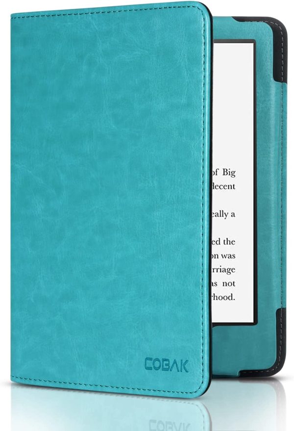 CoBak Kindle Paperwhite Case - All New PU Leather Smart Cover with Auto Sleep Wake Feature for Kindle Paperwhite Signature Edition and Kindle Paperwhite 11th Generation 2021 Released, Sky Blue - Image 2