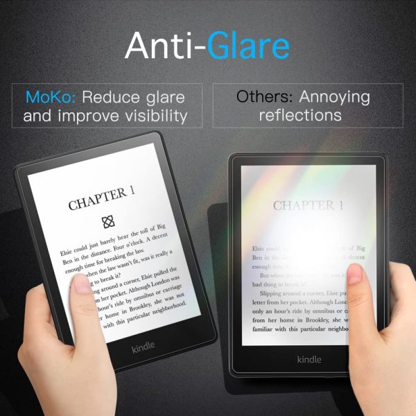 [2-Pack] Screen Protector for 6.8" Kindle Paperwhite (11th Generation-2021) and Kindle Paperwhite Signature Edition, Anti-Glare Premium PET Protective Film Full-Coverage Matte Screen Protector - Image 7