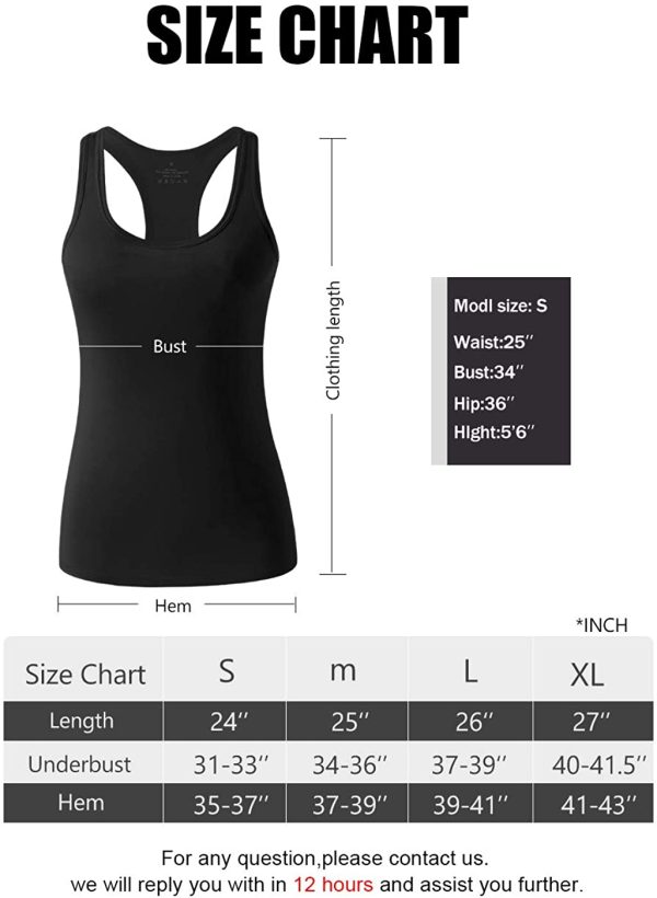 ROSYLINE Racerback Tank Tops for Women Workout Yoga Tanks Cami with Scoop Neck Activewear Undershirts 3-4 Pack - Image 4