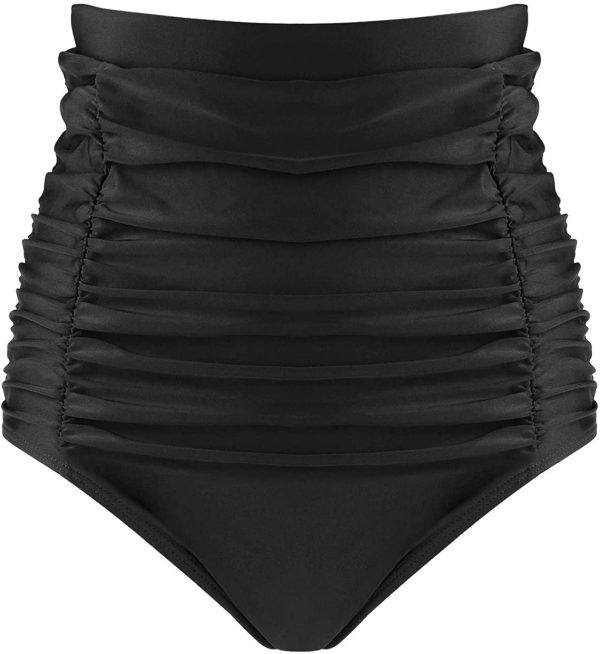 RELLECIGA Women's High Waisted Hipster Bikini Swimsuit Bottom Ruched Swim Bottom - Image 4