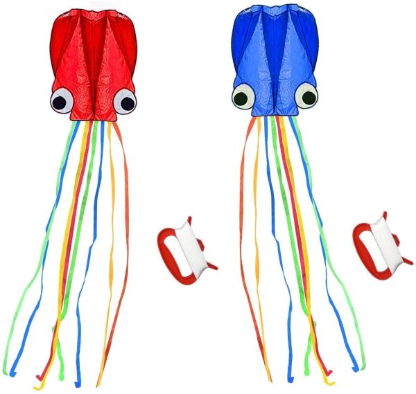 SINGARE Large Octopus Kite Long Tail Beautiful Easy Flyer Kites Beach Kites Good Toys for Kids and Adults - Image 5