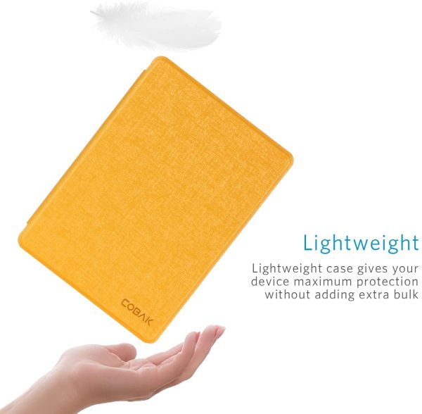 CoBak Kindle Paperwhite Case - All New PU Leather Smart Cover with Auto Sleep Wake Feature for Kindle Paperwhite Signature Edition and Kindle Paperwhite 11th Generation 2021 Released, Yellow - Image 6