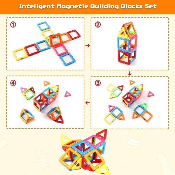 Upgraded Magnetic Blocks 138PCS Magnetic Building Tiles STEM Toys for 3+ Year Old Boys and Girls Learning by Playing Games for Toddlers Kids Compatible with Major Brands Building Blocks - Image 6