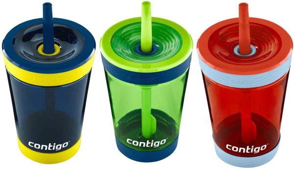 Contigo Kids 3 Pack Tumblers - Pink/Purple/Aqua