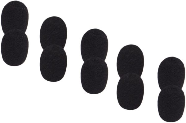 Sunmns ch05-cover Mini Lapel Headset Microphone Windscreen Foam Cover, Black, 10 Piece - Image 3