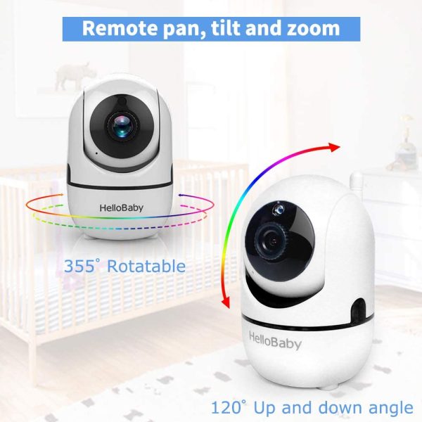 Baby Monitor,  Video Baby Monitor with Camera Remote Pan-Tilt-Zoom, 3.2'' Screen, Infrared Night Vision, Two Way Audio, Temperature Display, Smart VOX Mode - Image 3