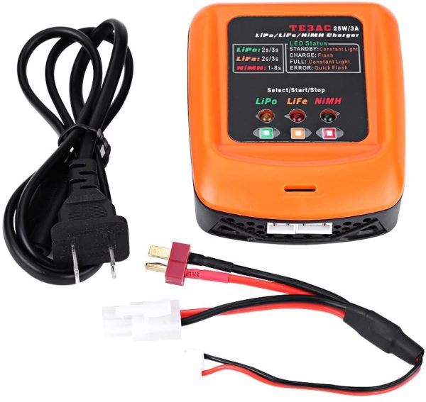 Lipo Charger, RC Balanced Charger Lipo Battery Balanced Charger 25W 3A Multi-Charger Support 2S / 3S LiPo Life -8S NiMh Battery(US Edition) - Image 8