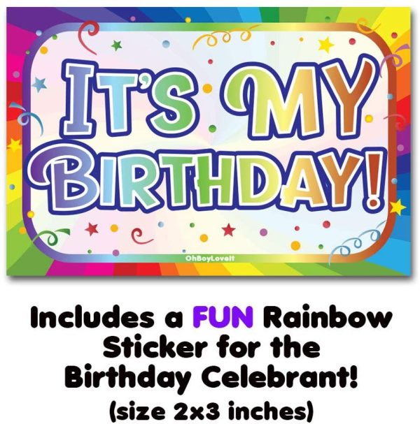 Rainbow Birthday Party Invitations with Envelopes | Kids Birthday | Gender Neutral, Invitations for Girls, Invitations for Boys | with Birthday Sticker - Image 2