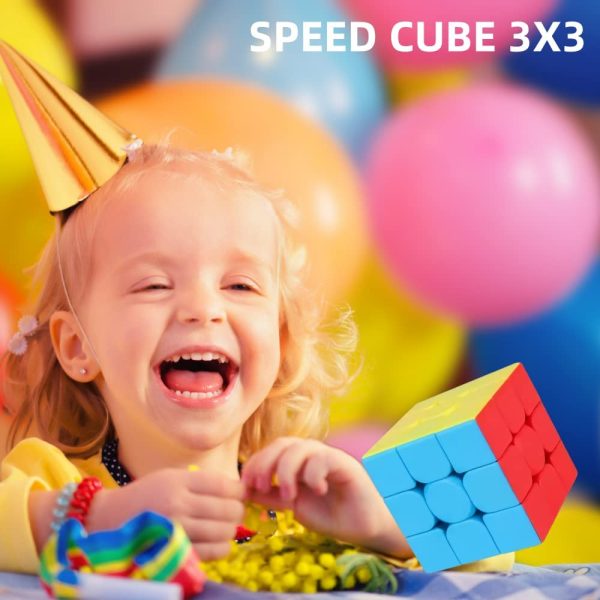 RYUUKIN Speed Cube 3x3,Puzzle Cube,Fast Smooth Turning Ultra Durable Magic Cube with Bright Colorful Stickerless Tiles for Teenagers,Flexible Easy Turning for Brain,Develop Intelligence - Image 2