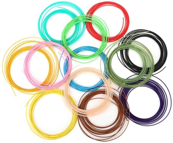 3D Pen Filament Refills 3D Printer Filament Refills | PLA 1.75mm | 12/18 /Colour Array (12/18 Random Colors, Each 5meter/16.4ft) (12 Colors, 12 Colors) - Image 6