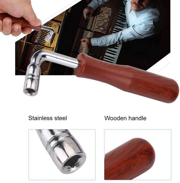 Piano Tuner Tools, Professional Tuning Hammer Mute Kit Including Long Mutes, Short Mute with Handle, Temperament Strip, Tuning Hammer - Image 6