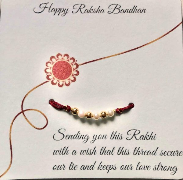 Rakhi for brother, Swarovski pearl rakhi, unique special rakshabandhan gift Sale discounted price - Image 2