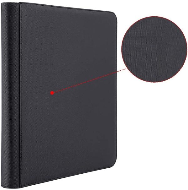 Trading Cards Album, Cards Collectors Album with 20-Side Loading Pocket Binder ?Ӗremium Zip Binder Waterproof Trading Display Holder??yolds Up to 480 Cards - Black - Image 6