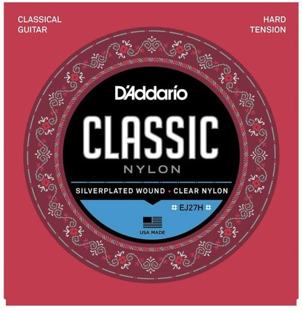 D'Addario Guitar Strings - Classic Nylon Guitar Strings - EJ27H Classical Guitar Strings - Silver Plated Wrap, Nylon Core, Clear Student Nylon Trebles - Hard Tension, 1-Pack - Image 4