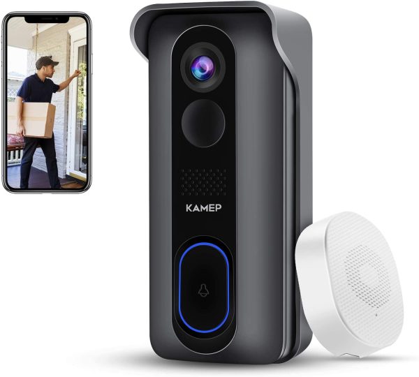 [2022 Upgraded] Wireless Wifi Video Doorbell Camera With Chime HD 1080P Waterproof Home Security Doorbell Camera Battery Powered With 2-Way Audio, Motion Detection ,IR ,Wide Angle,Cloud Storage, - Image 6