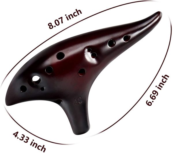 REGIS The 12-hole Ocarina is tuned by an excellent tuner to ensure that each tone meets the standard before ignition. (8.4, Brown) - Image 5